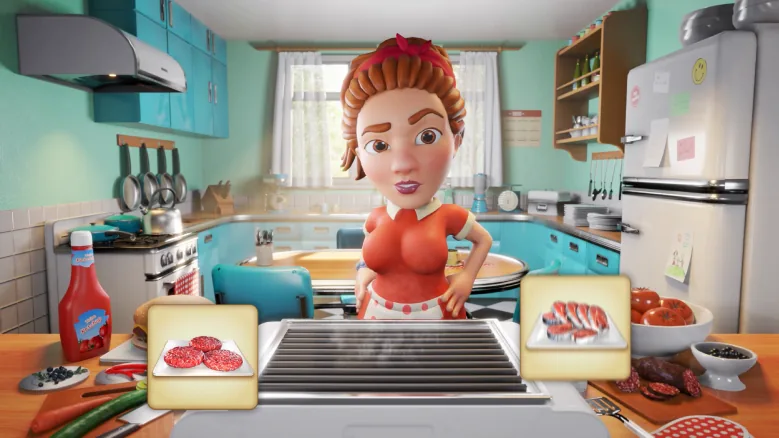 Смотреть видео: 3D-рендер персонажа кулинарной игры